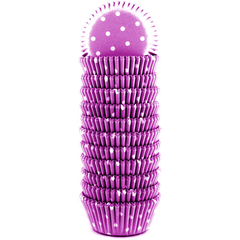 Purple Dot Mini Cupcake Liners 200pcs - bakeware bake house kitchenware bakers supplies baking