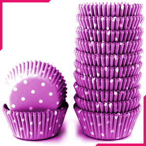 Purple Dot Mini Cupcake Liners 200pcs - bakeware bake house kitchenware bakers supplies baking