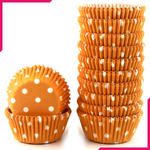 Orange Dot Mini Cupcake Liners 200pcs - bakeware bake house kitchenware bakers supplies baking