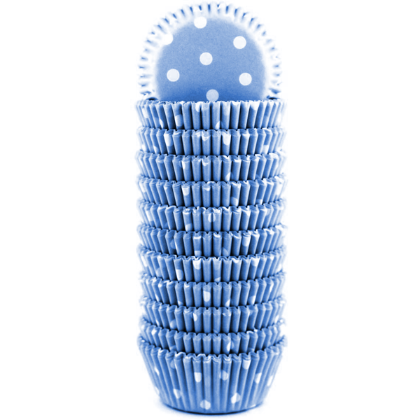 Blue Dot Mini Cupcake Liners 200pcs - bakeware bake house kitchenware bakers supplies baking
