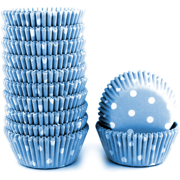 Blue Dot Mini Cupcake Liners 200pcs - bakeware bake house kitchenware bakers supplies baking