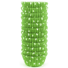 Green Dot Mini Cupcake Liners 200pcs - bakeware bake house kitchenware bakers supplies baking