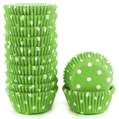 Green Dot Mini Cupcake Liners 200pcs - bakeware bake house kitchenware bakers supplies baking