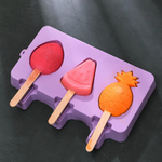 Popsicle Silicone Mold With Wooden Sticks Summer Theme - bakeware bake house kitchenware bakers supplies baking
