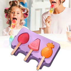 Popsicle Silicone Mold With Wooden Sticks Summer Theme - bakeware bake house kitchenware bakers supplies baking