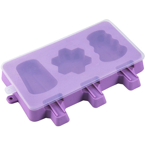 Popsicle Silicone Mold With Wooden Sticks 3 Cavity - bakeware bake house kitchenware bakers supplies baking