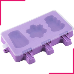 Popsicle Silicone Mold With Wooden Sticks 3 Cavity - bakeware bake house kitchenware bakers supplies baking