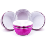 Aluminum Foil Cupcake Liner Pink 100Pcs - bakeware bake house kitchenware bakers supplies baking