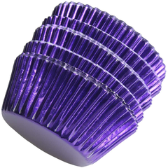 Aluminum Foil Cupcake Liner Purple 100Pcs - bakeware bake house kitchenware bakers supplies baking
