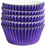 Aluminum Foil Cupcake Liner Purple 100Pcs - bakeware bake house kitchenware bakers supplies baking
