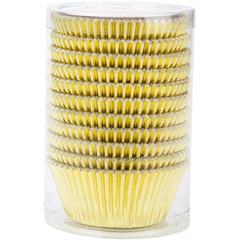 Aluminum Foil Cupcake Liner Golden 100Pcs - bakeware bake house kitchenware bakers supplies baking