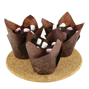 Tulip Paper Cupcake Or Muffin Liner -Brown - bakeware bake house kitchenware bakers supplies baking