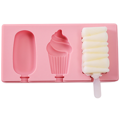 Ice Cream Popsicle Silicone Mold 3 Cavity - bakeware bake house kitchenware bakers supplies baking