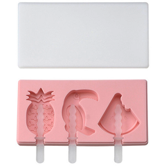 3 Cavity Ice Cream Popsicle Silicone Mold - bakeware bake house kitchenware bakers supplies baking