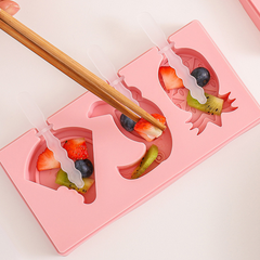 3 Cavity Ice Cream Popsicle Silicone Mold - bakeware bake house kitchenware bakers supplies baking