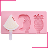3 Cavity Ice Cream Popsicle Silicone Mold - bakeware bake house kitchenware bakers supplies baking