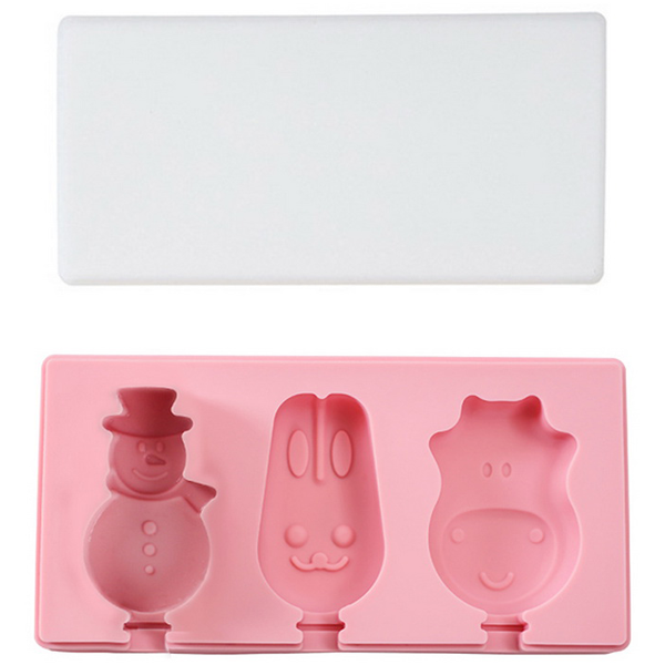 Silicone Popsicle Ice Cream Mold  3 Cavity - bakeware bake house kitchenware bakers supplies baking