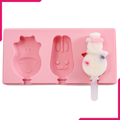 Silicone Popsicle Ice Cream Mold  3 Cavity - bakeware bake house kitchenware bakers supplies baking