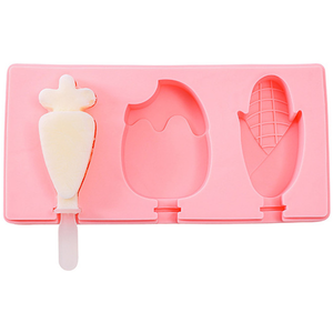 3 Cavity Popsicle Ice Cream Silicone Mold - bakeware bake house kitchenware bakers supplies baking