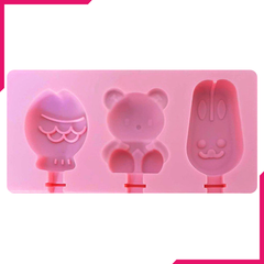 Silicone Popsicle Ice Cream Mold 3 Cavity - bakeware bake house kitchenware bakers supplies baking