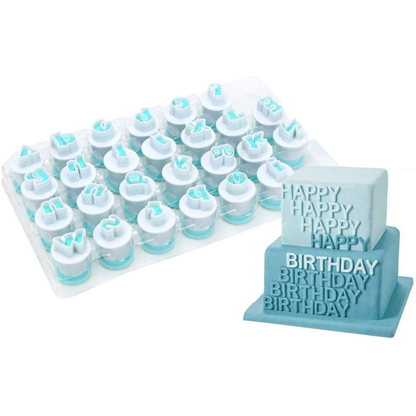 Small Alphabet Plunger Cutter - bakeware bake house kitchenware bakers supplies baking