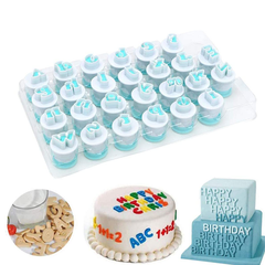 Small Alphabet Plunger Cutter - bakeware bake house kitchenware bakers supplies baking