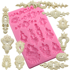 Damask Pattern Silicone Fondant Mold - bakeware bake house kitchenware bakers supplies baking