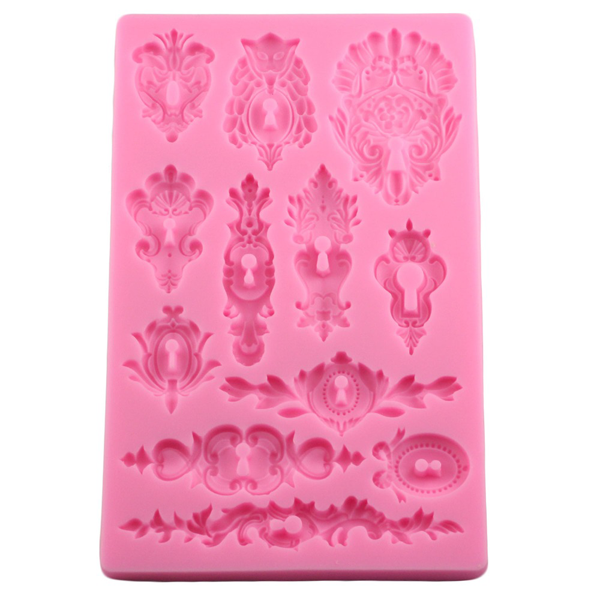 Damask Pattern Silicone Fondant Mold - bakeware bake house kitchenware bakers supplies baking