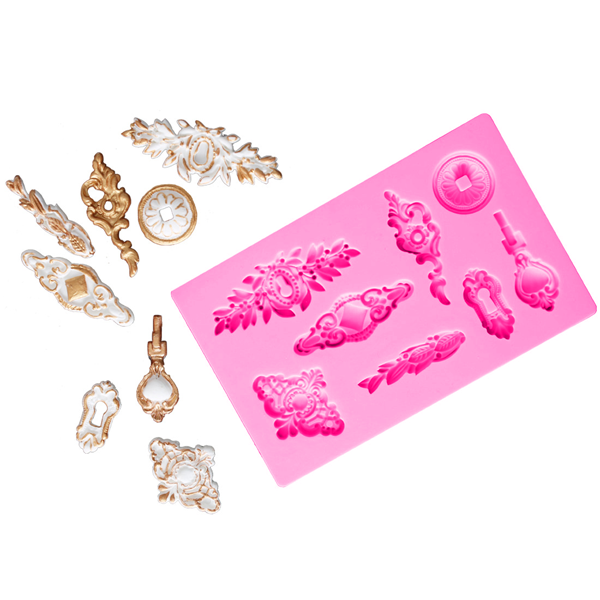 Art Decor Silicone Fondant Mold - Keyholes - bakeware bake house kitchenware bakers supplies baking