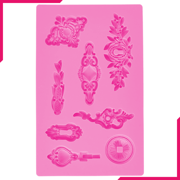 Art Decor Silicone Fondant Mold - Keyholes - bakeware bake house kitchenware bakers supplies baking