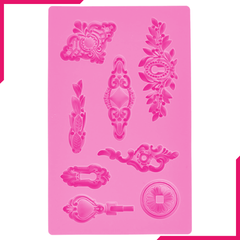 Art Decor Silicone Fondant Mold - Keyholes - bakeware bake house kitchenware bakers supplies baking
