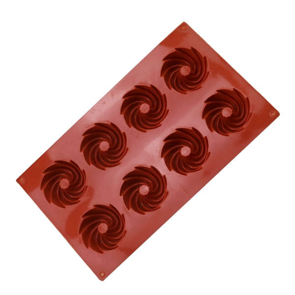 Swirl Shape Silicone Mold 8-Cavity - bakeware bake house kitchenware bakers supplies baking