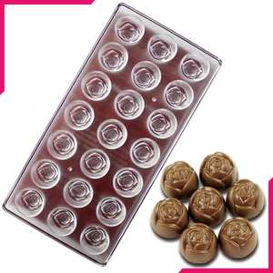 Acrylic Chocolate Mold Rose Flower - bakeware bake house kitchenware bakers supplies baking