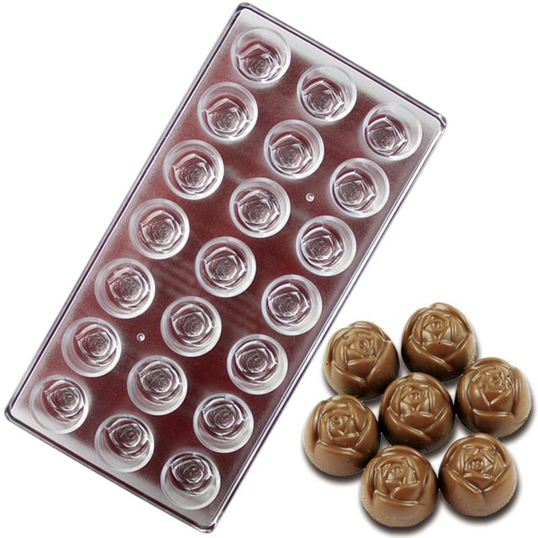 Acrylic Chocolate Mold Rose Flower - bakeware bake house kitchenware bakers supplies baking
