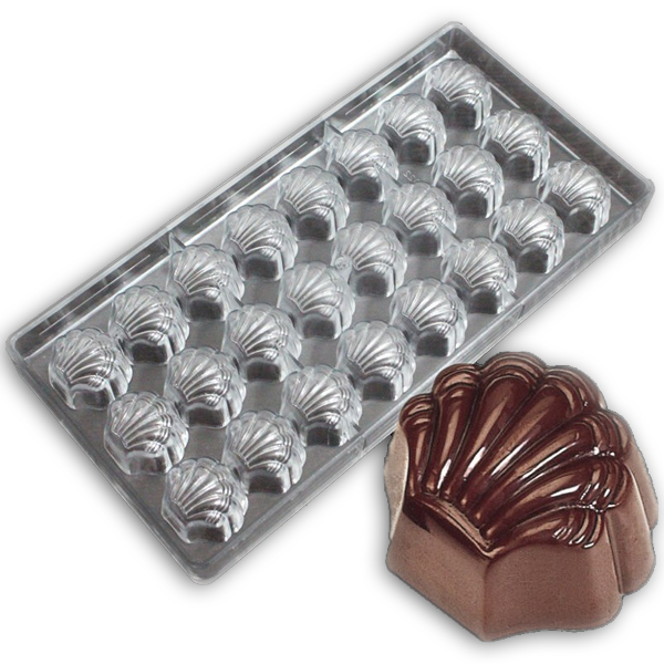 Acrylic Chocolate Mold SeaShell - bakeware bake house kitchenware bakers supplies baking