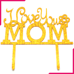 Mom Cake Topper Golden - bakeware bake house kitchenware bakers supplies baking