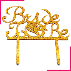 Bride To Be Cake Topper Golden - bakeware bake house kitchenware bakers supplies baking