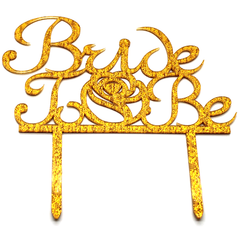 Bride To Be Cake Topper Golden - bakeware bake house kitchenware bakers supplies baking