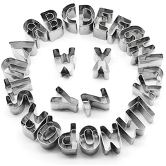 Stainless Steel Cookie Cutter Alphabet - bakeware bake house kitchenware bakers supplies baking