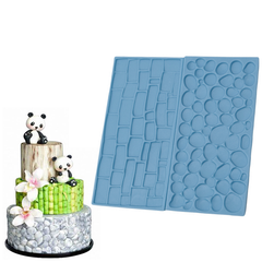Brick Wall Embossing Lace Stamp 2Pcs - bakeware bake house kitchenware bakers supplies baking