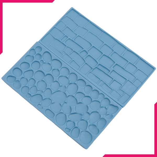Brick Wall Embossing Lace Stamp 2Pcs - bakeware bake house kitchenware bakers supplies baking