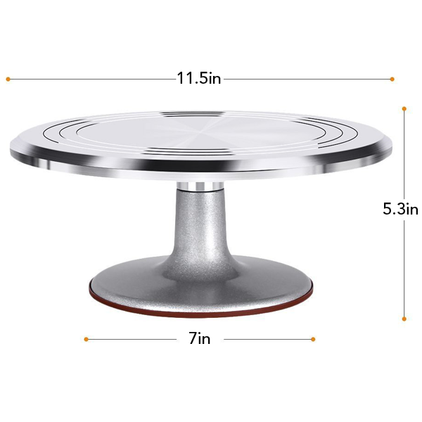 Stainless Steel Top Rotating Turntable Stand - bakeware bake house kitchenware bakers supplies baking