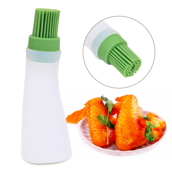 Silicone Oil Bottle with Basting Brush - bakeware bake house kitchenware bakers supplies baking