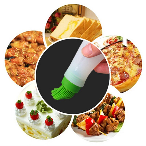 Silicone Oil Bottle with Basting Brush - bakeware bake house kitchenware bakers supplies baking