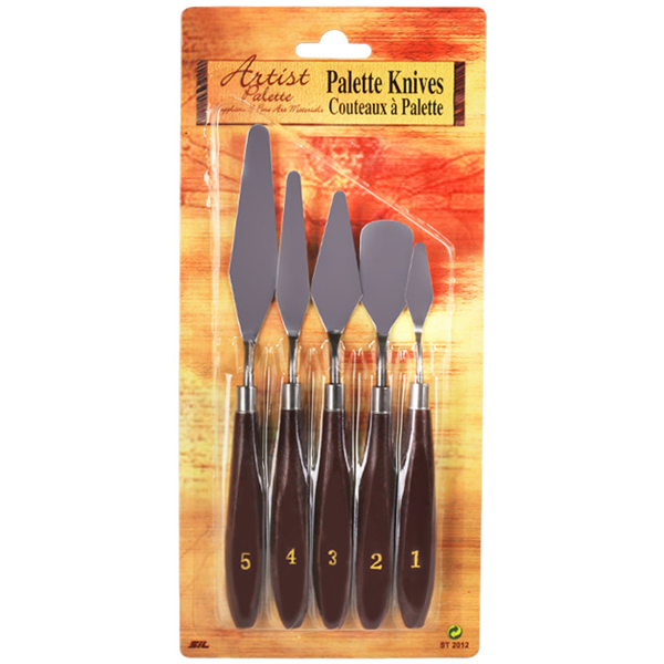 Stainless Steel Artist Palette Knives 5Pcs - bakeware bake house kitchenware bakers supplies baking
