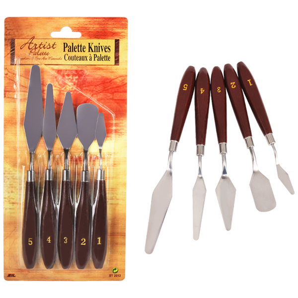 Stainless Steel Artist Palette Knives 5Pcs - bakeware bake house kitchenware bakers supplies baking