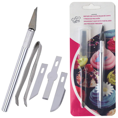 Sugarcraft Knife With 4 Blades & Tweezers - bakeware bake house kitchenware bakers supplies baking