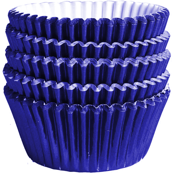 Aluminum Foil Cupcake Liner Navy Blue 100Pcs - bakeware bake house kitchenware bakers supplies baking
