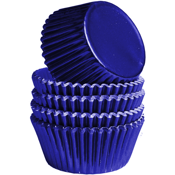 Aluminum Foil Cupcake Liner Navy Blue 100Pcs - bakeware bake house kitchenware bakers supplies baking