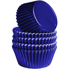 Aluminum Foil Cupcake Liner Navy Blue 100Pcs - bakeware bake house kitchenware bakers supplies baking